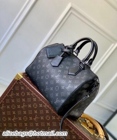 Unique Grade Louis Vuitton Speedy Soft 30 bag in Black Monogram Eclipse Canvas M21108 2024