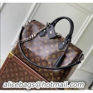 Best Price Louis Vuitton Speedy Soft 30 Dark Bag Monogram Black Canvas M12243 2024