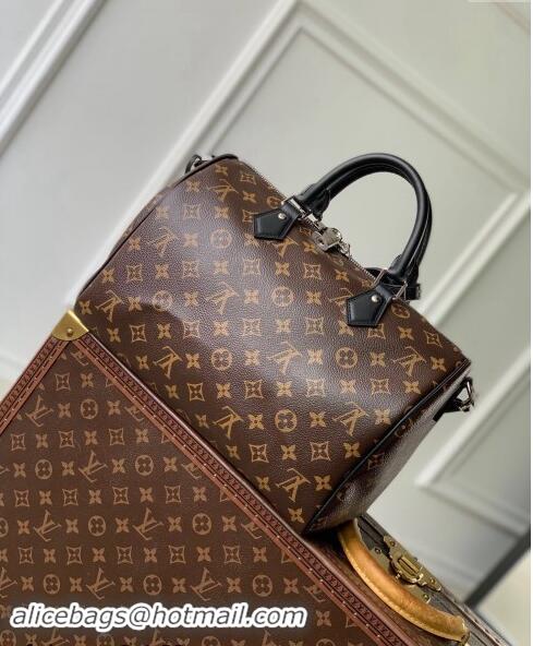 Best Price Louis Vuitton Speedy Soft 30 Dark Bag Monogram Black Canvas M12243 2024