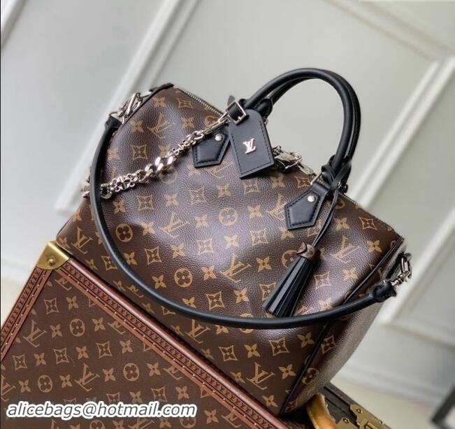 Best Price Louis Vuitton Speedy Soft 30 Dark Bag Monogram Black Canvas M12243 2024