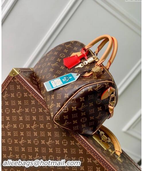 Top Design Louis Vuitton Speedy Soft 30 Crafty Bag Monogram Red Canvas M11945 2024