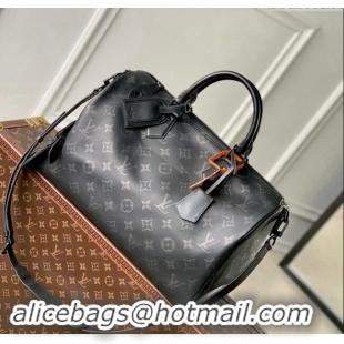 Good Taste Louis Vuitton RUNWAY Speedy P9 Bandouliere 40 Bag in Black Monogram Eclipse Canvas M24419 2024