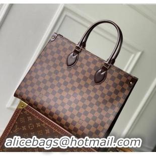 Reasonable Price Louis Vuitton OnTheGo MM Tote Bag in Damier Ebene Canvas N00065 2024