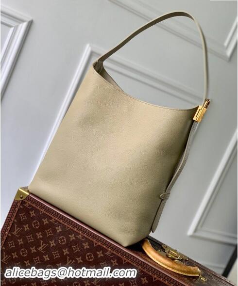 Promotional Louis Vuitton Low Key Hobo MM Bag in Grained Calfskin M24988 Clay Green 2024