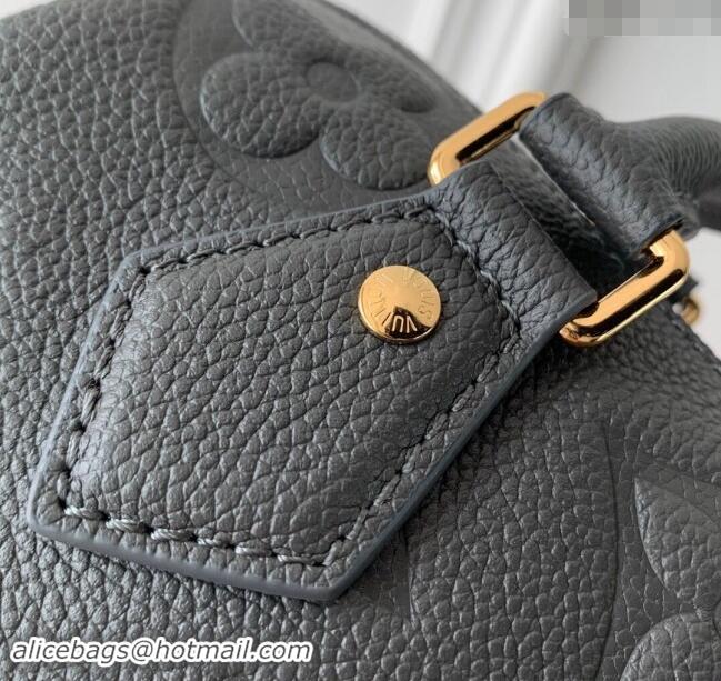 Super Quality Louis Vuitton Speedy Bandouliere 20 Bag in Giant Monogram Leather M12013 Gunmetal Black 2024