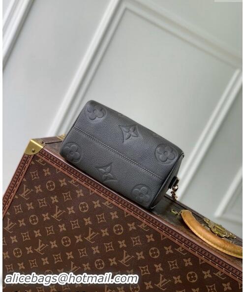 Super Quality Louis Vuitton Speedy Bandouliere 20 Bag in Giant Monogram Leather M12013 Gunmetal Black 2024