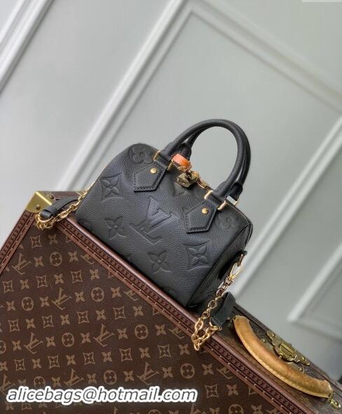 Super Quality Louis Vuitton Speedy Bandouliere 20 Bag in Giant Monogram Leather M12013 Gunmetal Black 2024