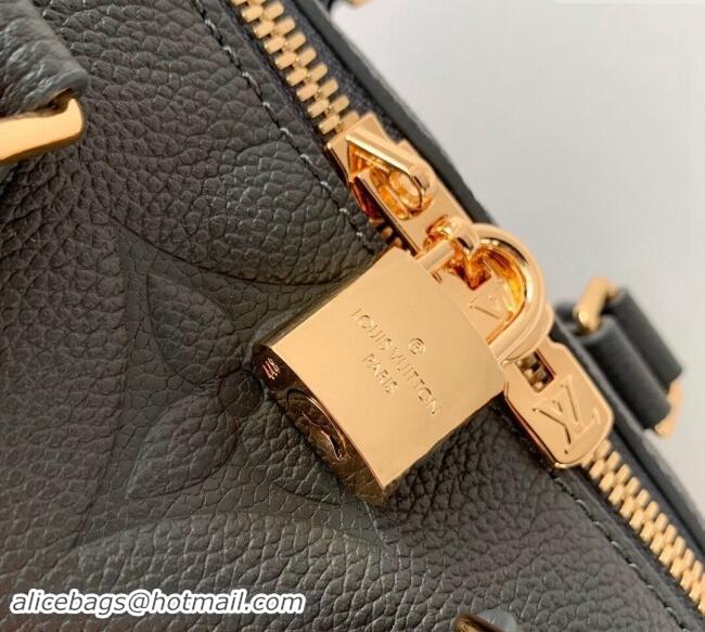 Super Quality Louis Vuitton Speedy Bandouliere 20 Bag in Giant Monogram Leather M12013 Gunmetal Black 2024