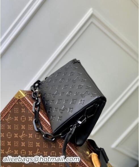 Top Quality Louis Vuitton Mens Coussin PM bag in Matte Lambskin Leather M11370 All Black 2024