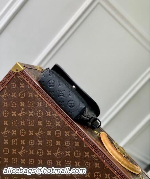 Buy Cheap Louis Vuitton Mens Pulse Wearable Wallet Bag in Monogram Shadow Leather M12636 Black 2024