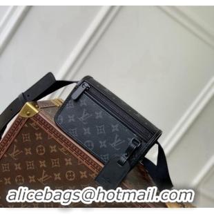 Famous Brand Louis Vuitton Mens Pulse Wearable Wallet Bag in Monogram Eclipse Canvas M12806 Black 2024