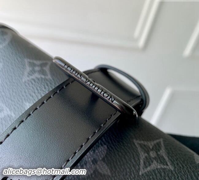 Famous Brand Louis Vuitton Mens Pulse Wearable Wallet Bag in Monogram Eclipse Canvas M12806 Black 2024