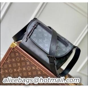 Top Grade Louis Vuitton Mens Pulse Messenger Bag in Monogram Eclipse Canvas M12681 Black 2024