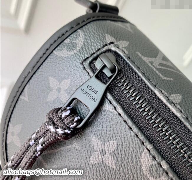 Top Grade Louis Vuitton Mens Pulse Messenger Bag in Monogram Eclipse Canvas M12681 Black 2024