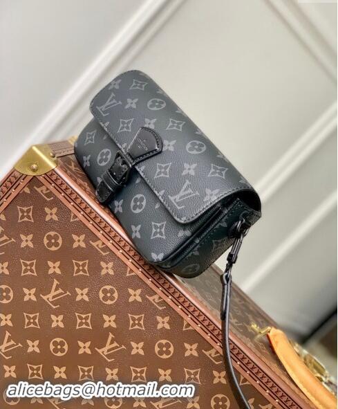 Big Discount Louis Vuitton Mens Montsouris Wearable Wallet Bag in Monogram Eclipse Canvas M83567 Black 2024