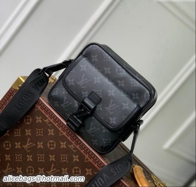 Popular Style Louis Vuitton Mens Getaway Messenger Mini Bag in Monogram Eclipse Canvas M12518 Black 2024