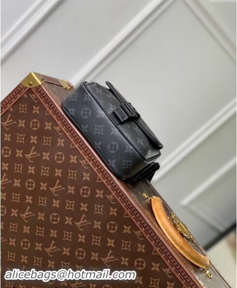 Popular Style Louis Vuitton Mens Getaway Messenger Mini Bag in Monogram Eclipse Canvas M12518 Black 2024