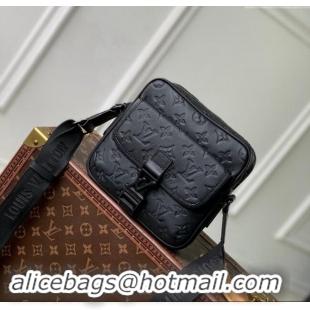 Buy Discount Louis Vuitton Men's Getaway Messenger Mini Bag in Black Monogram Shadow Leather M12516 2024