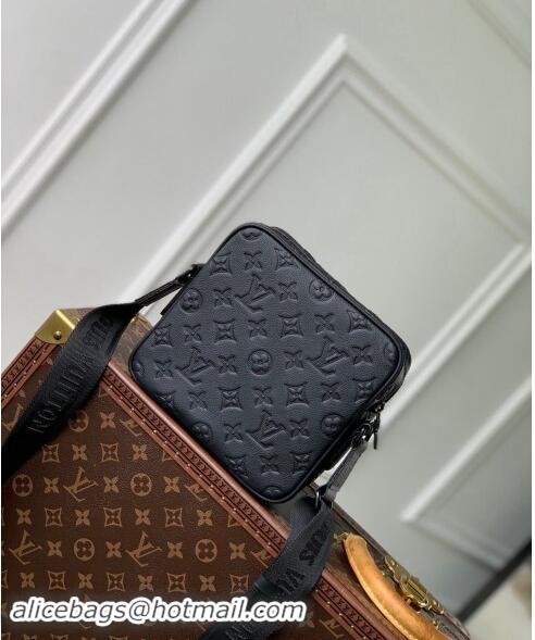 Buy Discount Louis Vuitton Men's Getaway Messenger Mini Bag in Black Monogram Shadow Leather M12516 2024