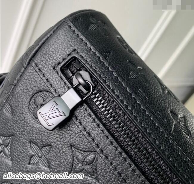 Super Quality Louis Vuitton Mens Messenger Voyager PM Bag in Black Monogram Shadow Leather M25121 2024