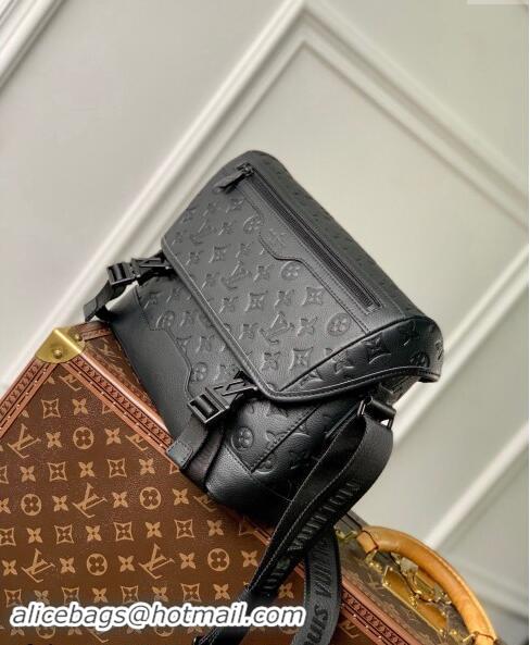 Super Quality Louis Vuitton Mens Messenger Voyager PM Bag in Black Monogram Shadow Leather M25121 2024