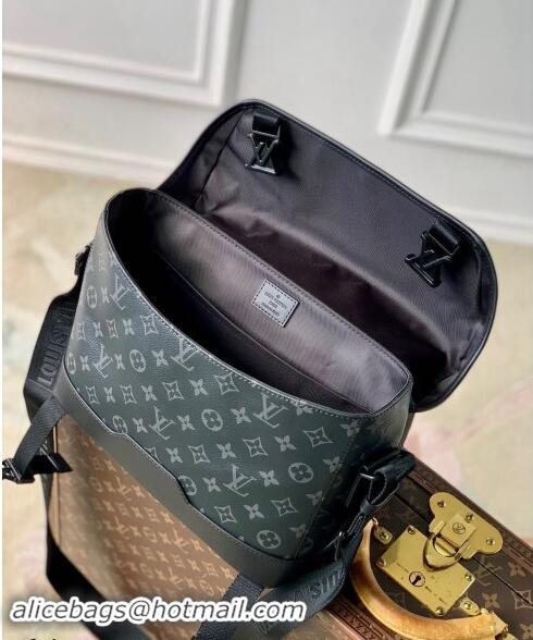 New Style Louis Vuitton Mens Messenger Voyager PM Bag in Black Monogram Eclipse Canvas M12517 2024