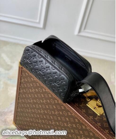 Top Quality Louis Vuitton Dopp Kit Clutch in Black Monogram Shadow Leather M12645 2024