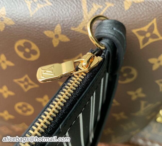 Best Price Louis Vuitton Neverfull Inside Out MM Tote Bag Leather/Monogram Canvas M11946 Black 2024