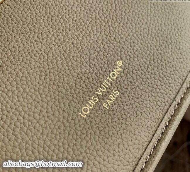 Best Price Louis Vuitton Neverfull Inside Out BB Tote Bag Leather/Monogram Canvas M12109 Dark Fango Grey 2024