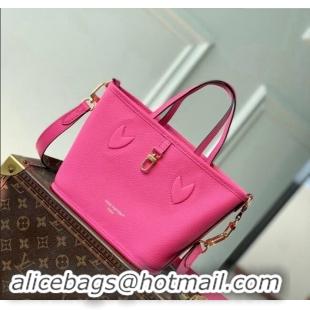 Inexpensive Louis Vuitton Neverfull Inside Out BB Tote Bag Pondichery Pink Leather/Monogram Canvas M12106 Rose 2024