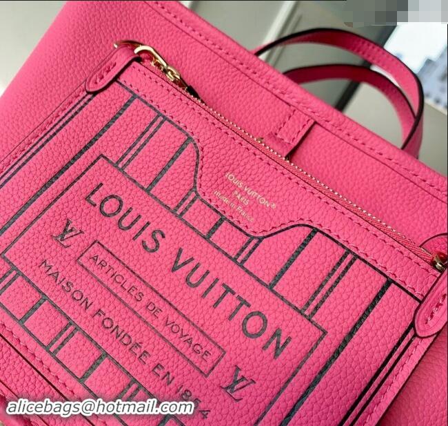 Inexpensive Louis Vuitton Neverfull Inside Out BB Tote Bag Pondichery Pink Leather/Monogram Canvas M12106 Rose 2024