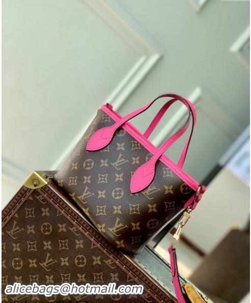 Inexpensive Louis Vuitton Neverfull Inside Out BB Tote Bag Pondichery Pink Leather/Monogram Canvas M12106 Rose 2024