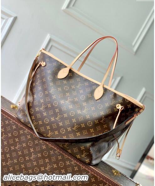 Most Popular Louis Vuitton Neverfull Bandouliere Inside Out GM Tote bag M11948 Beige Textile/Monogram Canvas 2024