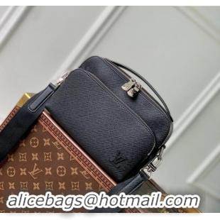 Trendy Design Louis Vuitton Mens Avenue Messenger bag in Taiga Leather M11657 Black 2024