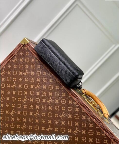 Trendy Design Louis Vuitton Mens Avenue Messenger bag in Taiga Leather M11657 Black 2024