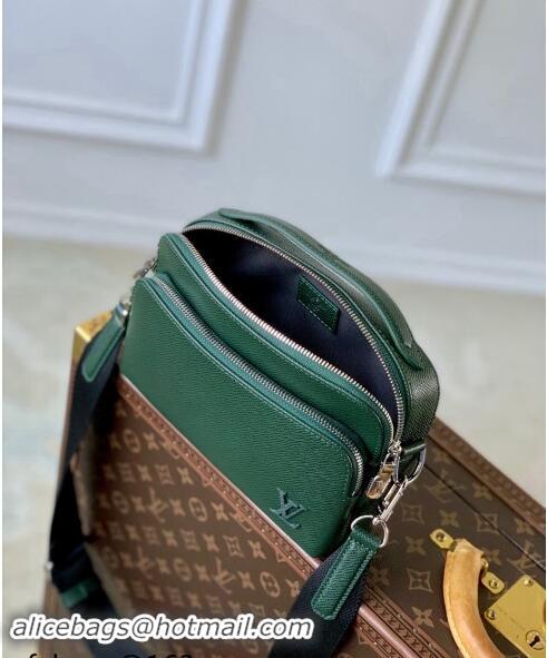 Well Crafted Louis Vuitton Mens Avenue Messenger bag in Taiga Leather M11657 Green 2024