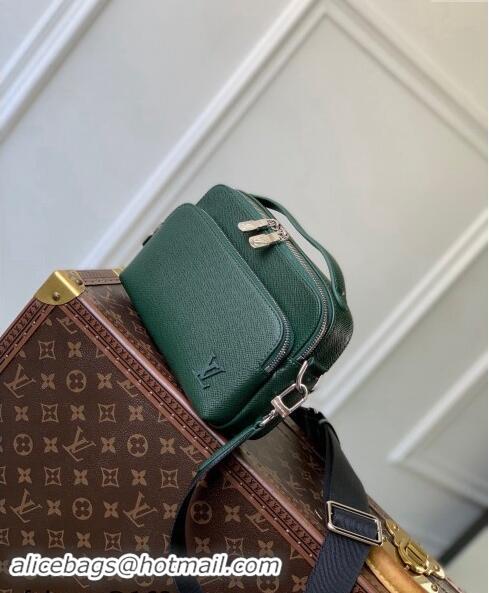 Well Crafted Louis Vuitton Mens Avenue Messenger bag in Taiga Leather M11657 Green 2024