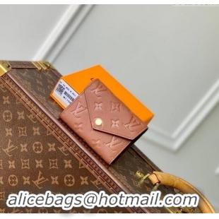 Free Shipping Louis Vuitton Victorine Wallet in Monogram Empreinte Leather M11988 Cognac Brown 2024