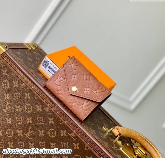 Free Shipping Louis Vuitton Victorine Wallet in Monogram Empreinte Leather M11988 Cognac Brown 2024