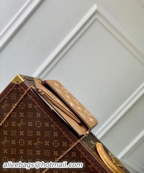 Super Quality Louis Vuitton Felicie Pochette Mini bag in Monogram Empreinte Leather M12754 Beige/White 2024