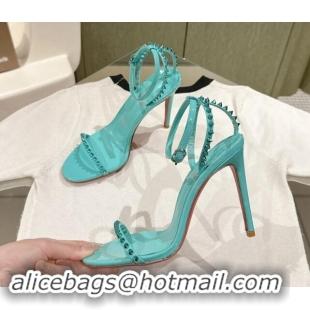 Good Product Christian Louboutin So Me Heel Sandals 10.5cm with Studded Strap Blue 506021