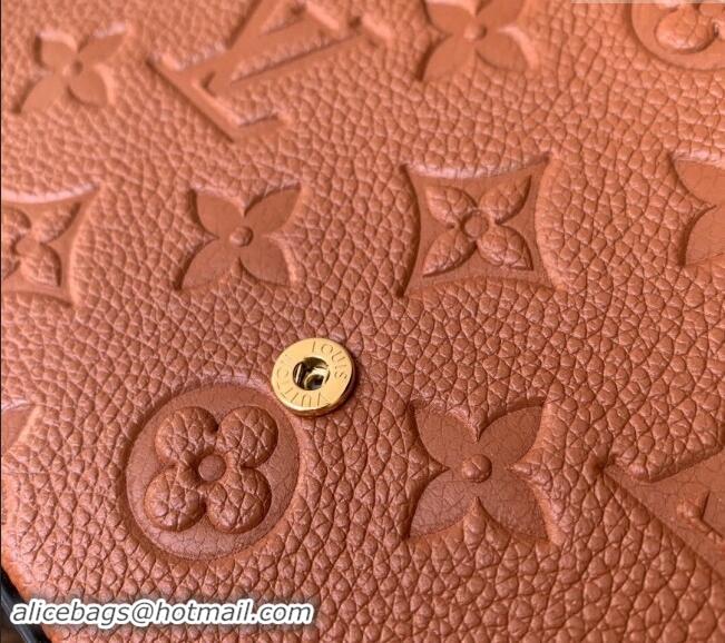 Best Luxury Louis Vuitton Felicie Pochette Mini bag in Monogram Empreinte Leather M12754 Brown 2024