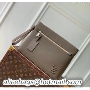 Promotional Louis Vuitton Takeoff Pouch in Cowhide Leather M11485 Moka Brown 2024