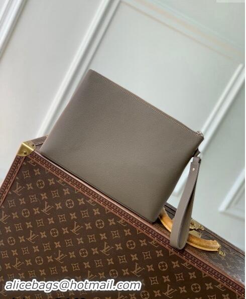 Promotional Louis Vuitton Takeoff Pouch in Cowhide Leather M11485 Moka Brown 2024