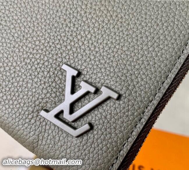 Top Quality Louis Vuitton Zippy Wallet Horizontal in LV Aerogram Leather M80334 Green 2024