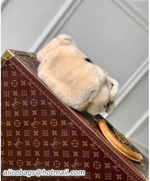 Promotional Louis Vuitton Nano Teddy Backpack bag in Cream White Shearling Wool M11919 2024