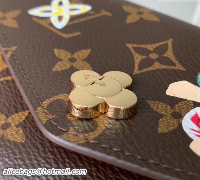 Inexpensive Louis Vuitton Sarah Wallet in Vivienne Print Monogram Canvas M12207 2024 Candy Factory Collection