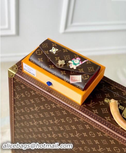 Inexpensive Louis Vuitton Sarah Wallet in Vivienne Print Monogram Canvas M12207 2024 Candy Factory Collection