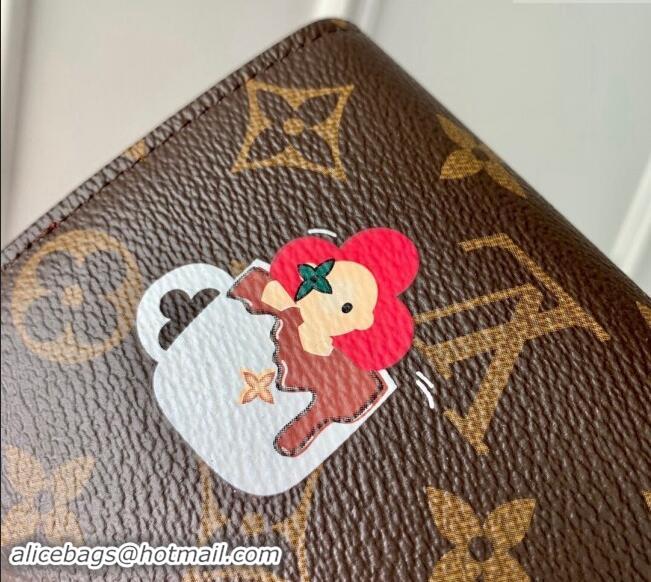 Inexpensive Louis Vuitton Sarah Wallet in Vivienne Print Monogram Canvas M12207 2024 Candy Factory Collection