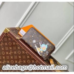 Top Grade Louis Vuitton Zippy Wallet in Vivienne Print Monogram Canvas M12223 2024 Candy Factory Collection